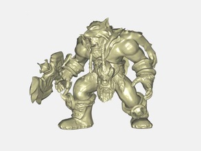 durotan free 3d model - download stl file Toys Games chieftain frostwolf clan warcraft 3d print model - Mito3D