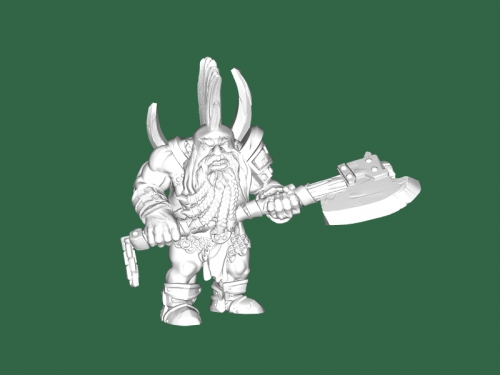 dwarf an ax toys cartoons 3D print model - Mito3D