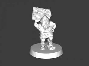 dwarf porter free 3d model - download stl file Toys Cartoons tired gnome huge box 3d print model - Mito3D