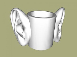 orecchio pentola gratuita modello 3d - scaricare il file stl Casa Interni fiori vaso, tazza di 3d print model - Mito3D
