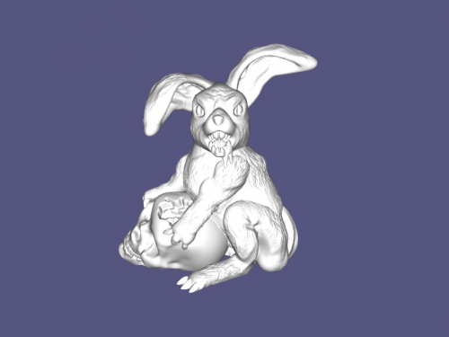 coniglietto di pasqua gratuita modello 3d - scaricare il file stl I giocattoli cartoni animati mostro spaventoso bunny 3D print model - Mito3D