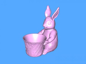 pasqua coniglietto pentola casa interni 3d print model - Mito3D