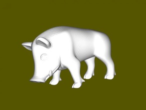 eating boar free 3d model - download stl file Toys Animals thick wild animal 3d print model - Mito3D