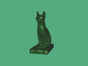 egyptian cat art sculpture 3d print model - Mito3D