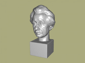 einstein buste art sculpture 3d print model - Mito3D