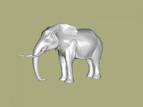 elefante figurilla juguetes animales 3d print model - Mito3D