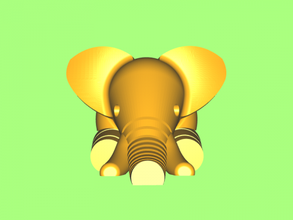 elefante juguetes animales 3d print model - Mito3D