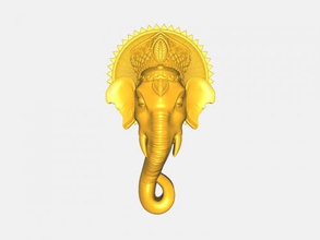 elephant head free 3d model - download stl file Home Interior beautiful wall decoration 3d print model - Mito3D