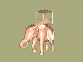 elephant howdah free 3d model - download stl file Toys Animals tamed 3d print model - Mito3D