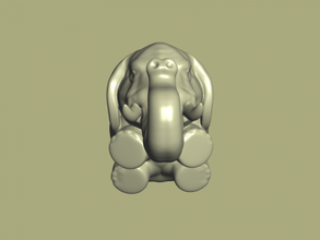 elephant keychain home accessories 3d print model - Mito3D