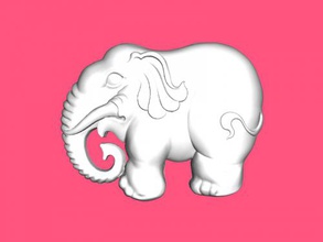 elefante colgante pendiente obj moda adornos 3d print model - Mito3D