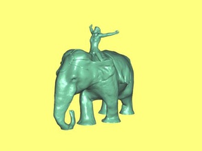 elephant rider free 3d model - download stl file Toys Animals tamed animal 3d print model - Mito3D