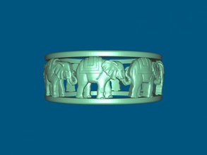 elephant ring fashion ornaments 3d print model - Mito3D