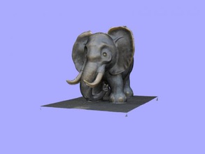 éléphant scan gratuit modèle 3d - télécharger le fichier obj Les jouets Animaux petit scanné statue de 3d print model - Mito3D