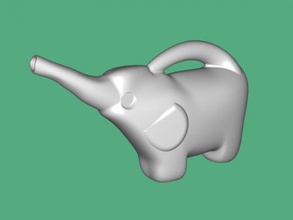 elephant watering can free 3d model - download stl file Home Accessories comfortable garden 3d print model - Mito3D
