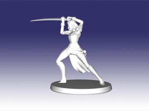duende mujer espada juguetes caricaturas 3d print model - Mito3D