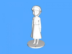elsa estátua obj brinquedos desenhos animados 3d print model - Mito3D