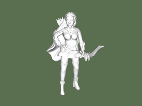 elven archer free 3d model - download stl file Toys Cartoons girl beautiful ears 3d print model - Mito3D