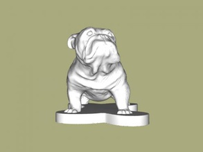 inglés buldog obj juguetes animales 3d print model - Mito3D