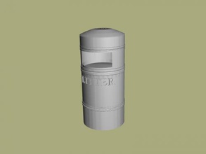 english dustbin obj home accessories 3d print model - Mito3D