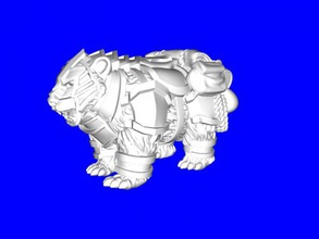 equipped bear free 3d model - download stl file Toys Games armor ready go 3d print model - Mito3D