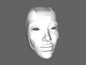eva máscara de libre modelo 3d - descargar archivo stl De la moda Accesorios robot humanoide 3d print model - Mito3D
