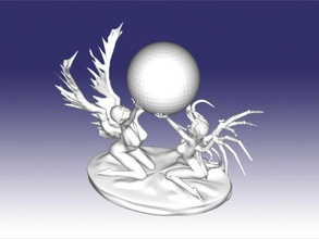 mal angeles arte escultura 3d print model - Mito3D