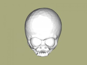 extraterrestrial skull art sculpture 3d print model - Mito3D
