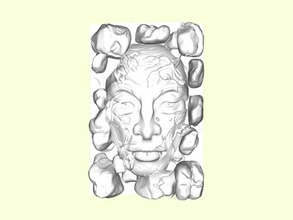 Gesicht Kostenlose 3d-Modell - download-stl-Datei Kunst Skulptur riesiges Bild stl-Datei 3d print model - Mito3D