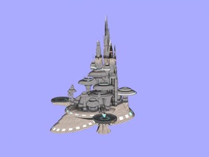 fantasy city Kostenlose 3d-Modell - download obj-Datei Kunst Architektur Stadt der Zukunft 3d print model - Mito3D