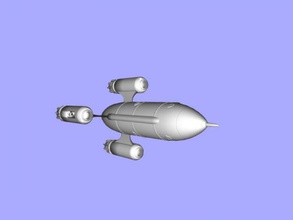 rapide de fusée gratuit modèle 3d - téléchargement fichier stl Les jouets De la machinerie à trois moteurs réaction 3d print model - Mito3D