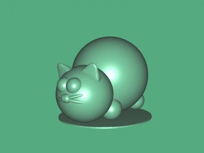 fat cat free 3d model - download stl file Toys Animals funny desktop figurine 3d print model - Mito3D