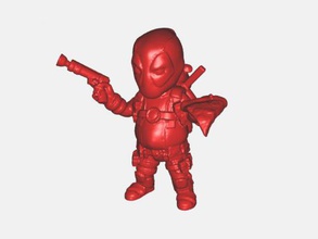 la graisse deadpool gratuit modèle 3d - téléchargement de fichier stl Les jouets dessins animés drôle figure super-héros 3d print model - Mito3D