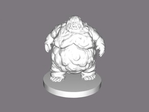 fat monster gratuit modèle 3d - téléchargement de fichier stl Les jouets dessins animés énorme monstre effrayant 3d print model - Mito3D