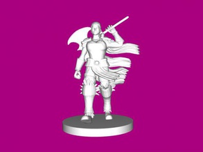 female barbarian toys people 3d print model - Mito3D