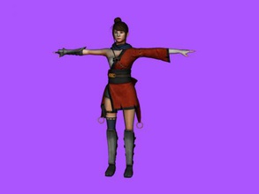 female fighter free 3d model - download obj file Toys People girl traditional asian clothes 3d print model - Mito3D