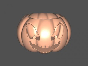 festive pumpkin free 3d model - download stl file Home Accessories scary halloween 3d print model - Mito3D