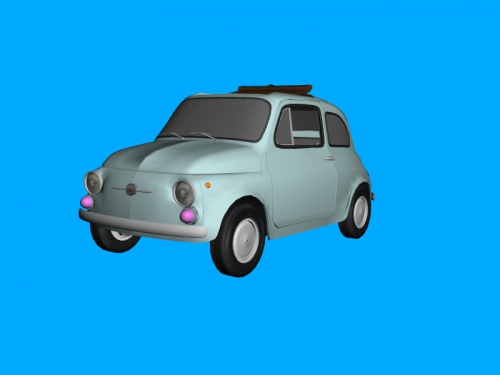 fiat nuova 500 obj toys machinery 3D print model - Mito3D