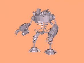fighter robot free 3d model - download obj file Toys Machinery unusual weapons 3d print model - Mito3D