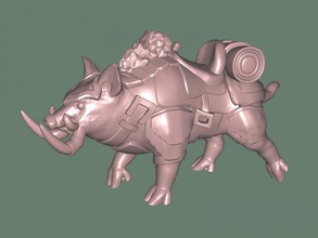 fighting boar free 3d model - download stl file Toys Animals dangerous big pig 3d print model - Mito3D