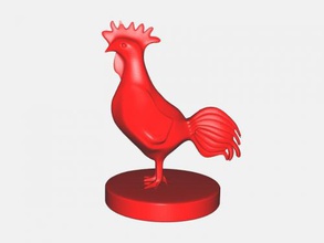 fuego gallo libre modelo 3d - descargar archivo stl Los juguetes A los animales símbolo de 2017 3d print model - Mito3D