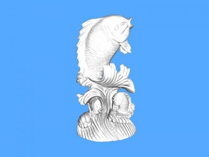 fish figurine free 3d model - download stl file Art Sculpture several wave 3d print model - Mito3D