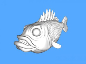 fish free 3d model - download stl file Toys Animals unique toothy 3d print model - Mito3D