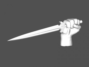 fist dagger home accessories 3d print model - Mito3D