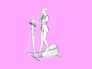 fitness lady free 3d model - download obj file Toys People housewife exercise bike 3d print model - Mito3D