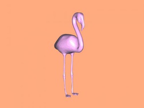 flamingo obj toys animals 3d print model - Mito3D