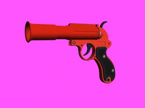 flare gun obj toys weapon 3d print model - Mito3D