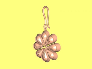 flower earring free 3d model - download stl file Fashion Ornaments beautiful jewelry woman 3d print model - Mito3D