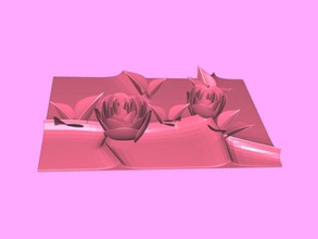 flor de placa libre modelo 3d - descargar archivo stl Casa Interior hermosa composición rosas 3d print model - Mito3D