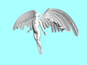 flying angel obj toys people 3d print model - Mito3D